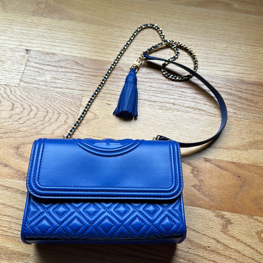 Tory Burch leather bag royal blue